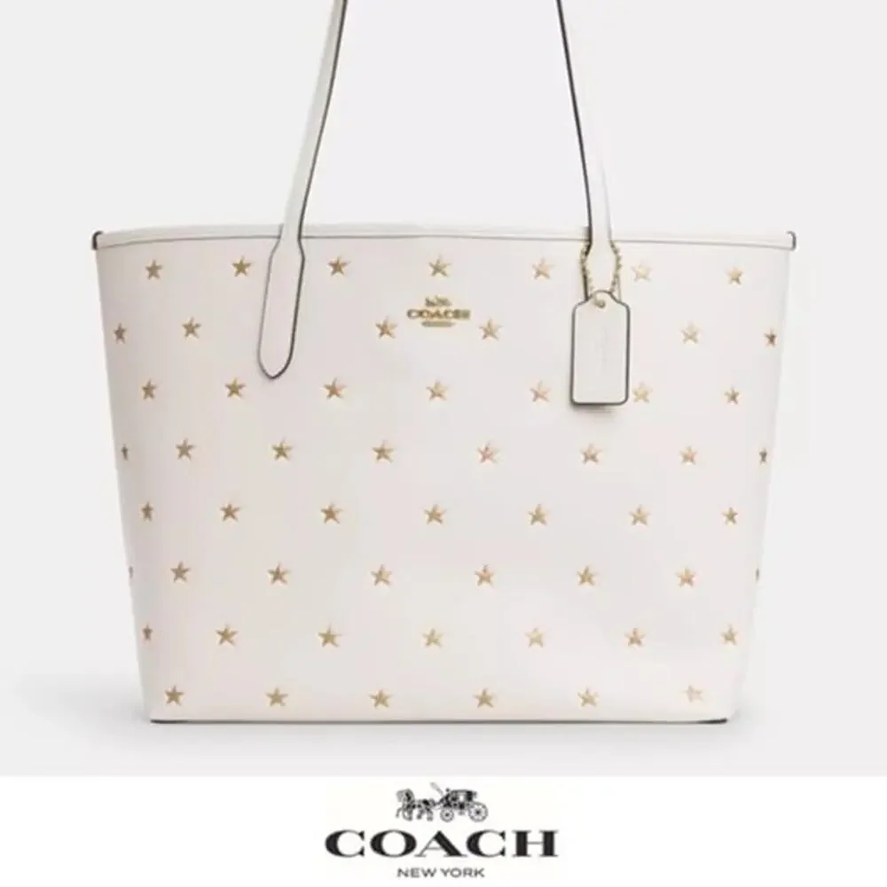 🥰 Coach City Tote Bag With Star Print